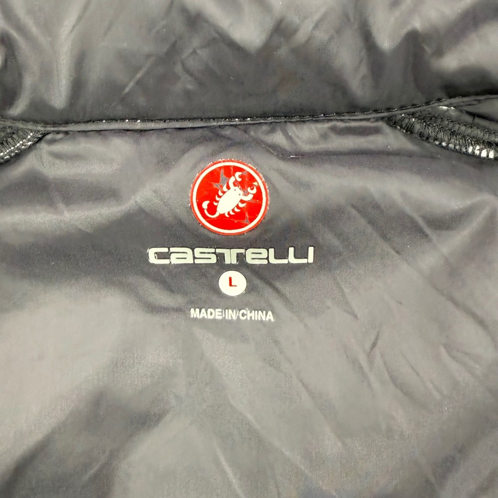 Castelli Cycling Vest Mens Large Silver Aria Quilted Core Warmer Full Zip - Picture 8 of 13